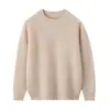 Suéter de cachemira de manga raglán para niños de otoño e invierno, nuevo, cuello redondo, para niños y niñas, suéter básico, top básico de punto para bebé