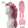 Gorro de Dormir de Seda Sintética de Ala Ancha para Mujer, Gorro Elástico de Tamaño Grande para Cuidado del Cabello con Lazo de Cinta, Pañuelo de Belleza para la Cabeza, Venta Caliente Transfronteriza