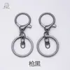 En stock Set de tres piezas con cierre de mosquetón bañado en rodio con anilla en O Cadena de cuatro secciones Anillo plano Joyería Figuras Bolsas Llaveros Colgantes