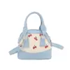 Nova bolsa estilosa para jovens mulheres, perfeita para o trajeto diário.: bolsa de travesseiro com estampa de cereja, bolsa de concha texturizada, bolsa de ombro e bolsa de axila