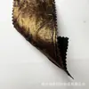 Tela de terciopelo arrugado en toda la superficie con relieve dorado, tela plisada lavada con brillo tridimensional para vestidos de gala y camisas