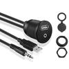 Cable de Datos de Carga Rápida para Coche Cable de Datos de Carga Rápida USB 3.0 de una Sola Cabeza Corriente de 2A Cable de Datos USB de Panel Embebido 3.0