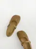 Sapatos Mary Jane Retrô Franceses para Mulheres 2026 Verão Novo Estilo Uma Tira Vazados Casuais Planos Boca Rasa Sapatos Estilo Birkenstock