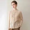 Nuevo Cárdigan de Punto de Cachemir con Cuello Redondo y Botones para Mujer Otoño/Invierno 2026, Ligero y Suave, Delicado y Versátil