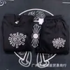 Comercio Exterior Nicho ADWYSD Pantalones de Suéter con Forro de Polar Enrollable Sol Casual Calle Alta Hip Hop Conjunto Superior Pareja Invierno