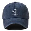 Gorra de Béisbol Estampada de Algodón con Coco Nuevo Transfronteriza Lavada Vieja Verano Gorra de Coco Gorra de Béisbol Clásica
