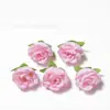 Brote de rosa simulado al por mayor accesorios para fotografía caja de regalo para mano decoración ramillete de rosa pequeño tocado tela de seda flor artificial