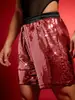 Transfronterizo 2025 Comercio Exterior Verano Nuevos Pantalones Cortos de Lentejuelas Europeos y Americanos para Escenario Moda Fiesta Sexy Pantalones de Tres Puntos