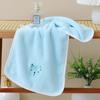 Toalha Infantil de Veludo Coral Bordada 2550 Lisa Bordada Absorvente de Água Desenho Animado Toalha Infantil Borda Toalha Infantil