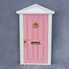 1:12 Muñeca Casa de Muñecas Muebles Miniatura DIY Micro Escena Modelo Puerta Rosa de Aguja Buzón Colorido
