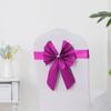 Respaldo de Silla Flor Lazo Elástico Libre Boda Banquete de Boda Hotel Funda de Silla de Hotel Decoración Lavable Cinta Cinta