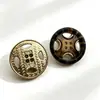 Venta directa de fábrica de botones metálicos, juegos de botones dobles de resina, botones para abrigos, botones para prendas de abrigo retro, botones para gabardinas y botones decorativos para suéteres