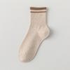 Calcetines de algodón puro para niños, calcetines de longitud media, otoño e invierno, sin hueso, antibolitas, de algodón, deportivos, desodorantes, primavera y otoño, rayas vintage.