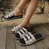 Comercio electrónico transfronterizo, talla grande, colección de verano 2026, sandalias de playa de mujer de moda con suela plana