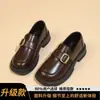 Mocasines de suela gruesa estilo británico para mujer, nuevos zapatos de cuero slip-on Mary Jane para primavera y otoño 2026, zapatos de vestir únicos para uniforme JK