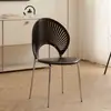 Silla de comedor nórdica para uso doméstico, concha, celebridad de internet, simple, retro, moderna, silla de lujo ligero, respaldo de madera maciza, silla de restaurante