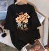 Primavera/Verano 2026 Linda Camiseta de Manga Corta Versátil Casual con Estampado de Girasol para Mujer Algodón Puro Streetwear Venta Caliente