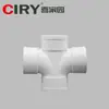 Accesorios para tubería de drenaje de plástico en cruz Xijiayuan PVC planos de cuatro vías de diámetro igual 50 75 110 mm