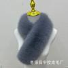 Bufanda de piel sintética de zorro de doble cara otoño e invierno gruesa cálida bufanda de piel sintética temperamento simple moda cuello de piel X20