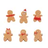 Novo Homem de Gengibre Fofo de Natal Micro Paisagem Cena de Neve Pequenos Enfeites DIY Enfeites de Desenho Animado Pequenos Acessórios de Resina