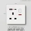 Fabricante Enchufe Personalizado Enchufe Británico de Una Abertura 13A Enchufe Multifunción de Cinco Orificios Panel de Enchufe USB Interruptor 25A40A