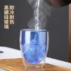 Taza de Café Aislada de Doble Capa con Revestimiento Interior de Colores, Vaso de Agua de Gran Capacidad, Taza para Jugo y Leche de Vidrio de Borosilicato Alto con Forma de Huevo para el Hogar