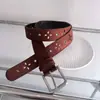 Cinturón de Flores Hueco Esmerilado de Alta Gama Estilo Coreano para Mujer Diseño Retro Cinturón Decorativo de Cuero para Combinar con Shorts de Mezclilla Moderno