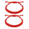 Pulsera Europea y Americana Tejida a Mano Transfronteriza para Hombres y Mujeres Pareja Amistad Niños y Niñas Pulsera de Cuerda Tejida Ajustable Estilo Tíbet