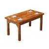 Mesa de comedor carbonizada de madera maciza para restaurantes, mesas vintage para restaurantes de comida rápida, tiendas de barbacoa, restaurantes de snacks y hot pot, juego de mesa y silla de comedor comercial
