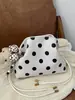 Nova bolsa de mão, bolsa de ombro, bolsa transversal estilo casual de nicho para férias, série fofa de bolinhas, bolsa de grande capacidade para o dia a dia