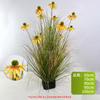 Pila de paja decoración de flores artificiales decoración de sala de estar pasto cebolla planta falsa flor planta en maceta planta verde flor falsa piña crisantemo
