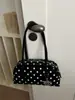 Bolsa de Bowling de Mano con Estampado de Lunares para Mujer 2026 Verano Nuevo Estilo Coreano Moda Tendencia Gran Capacidad Bolso de Hombro