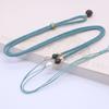 Cuerda de Collar Tianzhu Hebilla Ping An Candado de Oro Cuerda para el Cuello Cuentas de Transferencia Cruzadas Jade Oro Cordón de Perlas para Hombre y Mujer