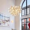 Nuevo modelo de diseño frijol araña de sala de estar de moda nórdica sala de ventas sala modelo comedor lámpara de bola de burbuja de cristal