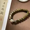 Pulseras de Cubos de Azúcar, Pulseras de Cubos de Azúcar de Sándalo Verde y Sándalo Negro con Diseño de Círculo Qiankun, Pulseras de Cubos de Madera Preciosa, Venta al por mayor de Cuentas de Oración Budistas