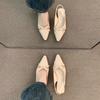 Sandálias Baotou para Mulheres, Estilo Francês, Salto Plataforma Roxo Nicho, Sapatos de Fada, Temperamento de Verão, Sapatos de Salto com Laço Versáteis para Noite