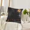 Almohada Popular de Halloween Temu Castillo de Calaveras Impreso Material de Lino Funda Decorativa para Almohada de Sofá de Halloween