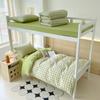 Juego de 3 piezas de algodón 100% teñido en hilo, algodón lavado para dormitorio estudiantil y dormitorio de personal 2025