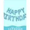 Decoración para Fiesta de Cumpleaños Set de Globos de Papel de Aluminio Impresos de Color Sólido Multicolor Versión de EE. UU. Letras de Película de Aluminio Caricaturas