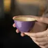 Caneca Grande de Cerâmica Ru Kiln Roxa para Uso Doméstico, Xícara de Chá de Cerâmica para Estudiosos, Xícara Única para Conjunto de Chá Kung Fu