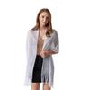 Lenço de rayon direto da fábrica lenço plano dourado e prateado xale fino turbante lenço de poliéster mancha multicolorida