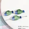 Contas Cerâmicas Criativas de Peixe Pequeno Pintadas à Mão Contas de Cordão Artesanais Contas Soltas Pulseiras Brincos Pingentes DIY Acessórios para Joias