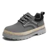 Zapatos de Trabajo para Hombre Nuevos de Caña Baja Casuales de Moda Zapatos con Cordones Individuales Botas de Ruibarbo Zapatos de Moda Tendencia para Hombre Primavera y Otoño