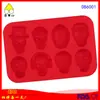 8 moldes de silicona divertidos y creativos con forma de cabeza de calavera, molde para gomitas, molde para chocolate, molde para cera con pintura a alta temperatura