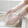 Luvas de Borracha Látex Impermeáveis para Lavar Louça e Roupas Domésticas de Cozinha Duráveis Antiderrapantes