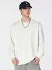 Ropa de Hombre Fengshe / Camiseta de Manga Larga para Hombre con Bordado de Letras, Cuello Redondo, Corte Holgado, Estilo Retro Japonés, Nueva Colección de Primavera