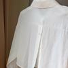 Camisa Coreana Chic de Diseño Nicho con Abertura y Botones en la Espalda, Casual, Holgada, Delgada, Corta, Protección Solar