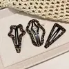 Corea del Sur Dongdaemun Moda Retro Estampado de Leopardo Pinza BB Pinza para Flequillo Pinza Lateral Simple de Temperamento Pinza para el Pelo Roto Pinza para el Pelo Pinza para el Pelo