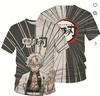Camiseta de Manga Curta Adulto Estampada em 3D Ursinho Norte 2025.5.14