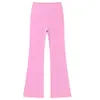 Pantalones de Yoga para Niñas Color Sólido Sensación Fresca Ropa Deportiva Secado Rápido Transpirable Pantalones de Entrenamiento Danza Fitness para Adolescentes